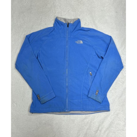 The North Face Fleece Jacket Sweatshirt Womens Size M Light Blue Full Zip - Picture 1 of 9